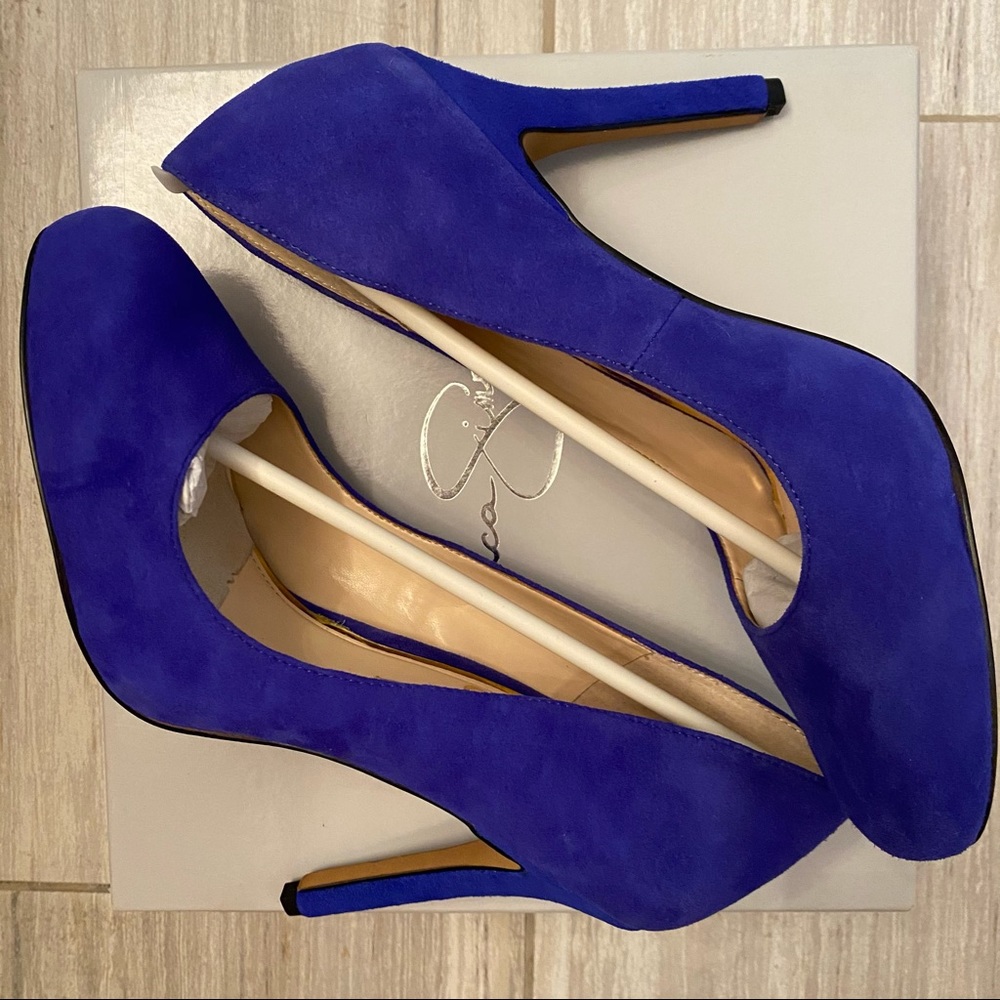 NIB Jessica Simpson Rachel Pumps Cobalt Blue Suede